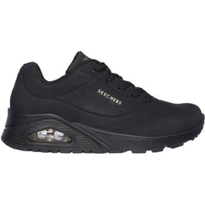 Skechers Uno Wide dames sneaker - Zwart zwart - Maat 38