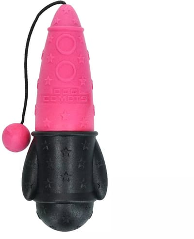 Dog Comets Hondenspeelgoed - Drijvend Apporteerspeelgoed met Koord - TPR Foam - Bobber Rocket - Roze