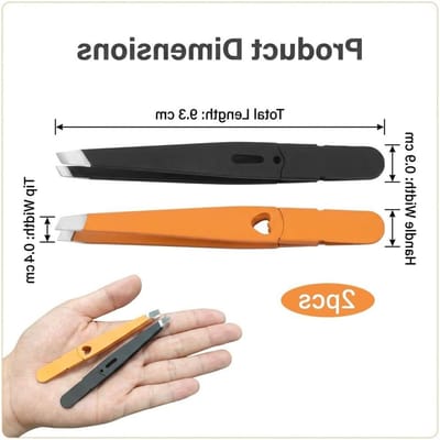 Precisie Pincet - Gezichtsverzorging Tool - Nauwkeurig Haren Verwijderen - Afgeschuinde Roestvrij Staal - Compact Formaat - Zilver