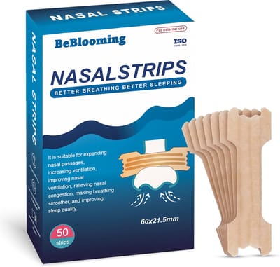 BeBlooming Anti Snurk Neusstrips 50 Stuks - Neusspreider voor Betere Nachtrust - Anti Snurk Neuspleisters