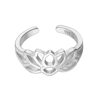 EAR IT UP - Ear cuff - Lotus - Lotusbloem - Zilver - 12 x 5 mm - 1 stuk