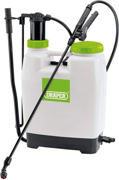 Knapzak drukspuit 12 liter capaciteit - groen met verstelbare sproeikop