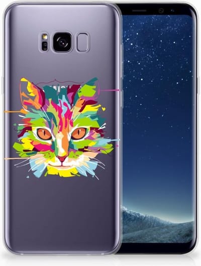 Samsung Galaxy S8 Plus Telefoonhoesje met Naam Cat Color