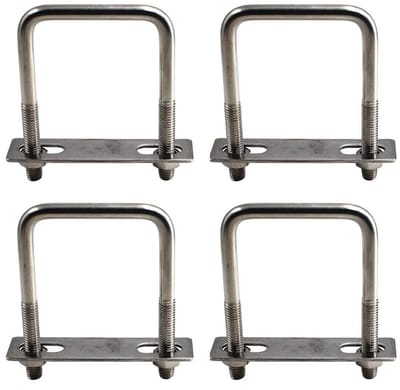 M6x50x100mm Vierkante U-beugel van 304 RVS voor Bevestiging en Verankering (Set van 4)