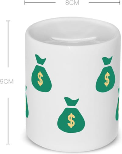 Akyol - geld zakken Spaarpot - Geld - iemand die van geld houdt - cadeau voor iemand die houdt van geld - verjaardagscadeau - gift - geschenk - 350 ML inhoud