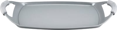 Swiss Haus® BPG36S Grillplaat Inductie - 23 x 36 cm - PFAS Vrij - Grillpan Inductie Voor Alle Warmtebronnen - Grill Pan Plancha met Sapphire™ Antiaanbaklaag - Grijs