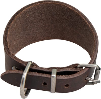 Animal Boulevard Ab30117 - Hals- En Leibanden - Hond - Ab Country Leather Greyhound Halsband Bruin-35-40cm - Maat: 35-40cm - 205347