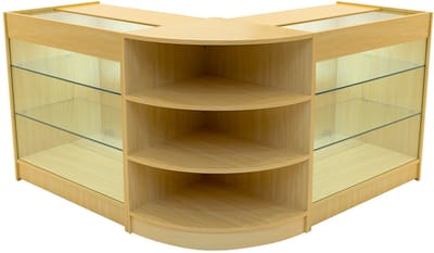 Apollo led winkel toonbank set - esdoorn - 90 cm - 2x k900 & lm60