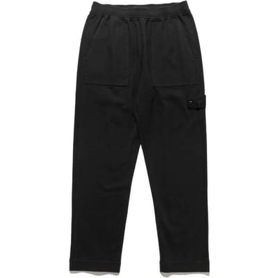 Stone Island Lz23 Ghost Pieces Zwart Label Effen Logo Badge Rechte Pijp Gebreide Joggingbroek Heren Broeken 7815602F3-V0029 M black