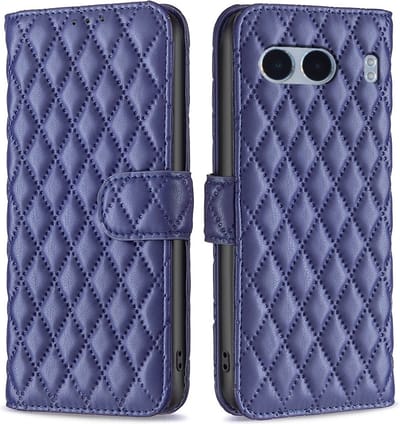 BINFEN Hoesje - Geschikt voor OnePlus Nord 4 Hoesje - BINFEN Rhombus Book Case - Blauw