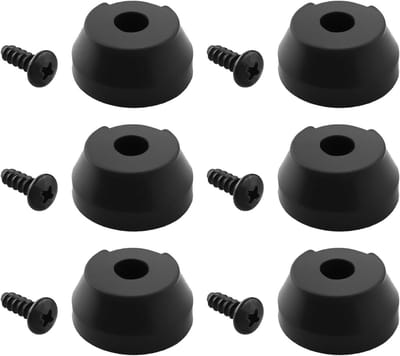 6 Stuks Schroefbare Rubber Cane Tips voor Vervanging van Loopstokken, Geschikt voor Hurrycane en Vrijheidseditie, Antislip en Duurzaam