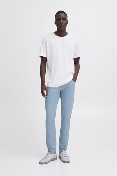Blend Broek Katoen Lichtblauw - Maat W34 X L32