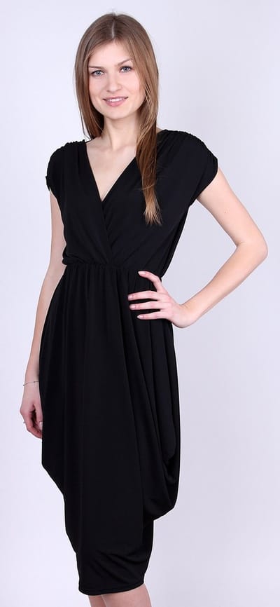 KARDASHIAN STYLE Zwarte midi-jurk
