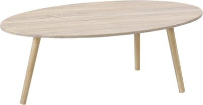 Salontafel MDF 109,5x59,5 cm - Wit en Houtkleur