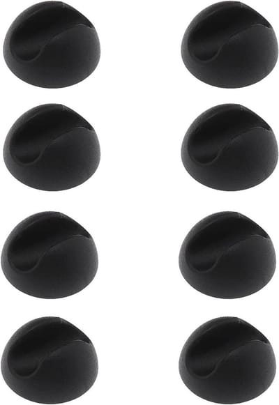 Allecto Plus - Haarspeld Tafelpoten Vloerbeschermers | Siliconen | Metalen Staven | 8 stuks | Houten Vloer Tafelbeschermers | Meubelpoten | Zwart | Anti-kras Design