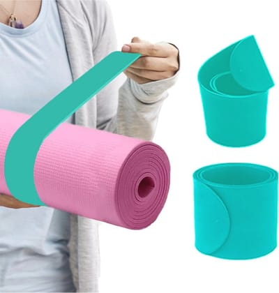 Yoga Band voor Extra Brede en Zware Yogamat - Eenvoudig en Veilig Opgerold Dragen