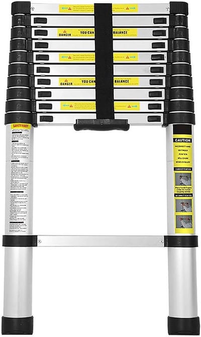 Telescopische Ladder 3.2m - Multifunctioneel & Inklapbaar - Antislip Aluminium - 11 Treden - 150 kg