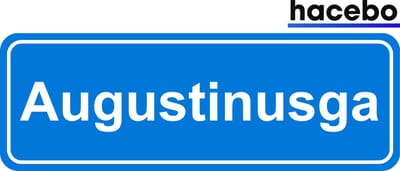 Hacebo - Plaatsnaam Sticker - 29x10 CM - Augustinusga sticker - Verkeersborden sticker - grappige cadeaus - Augustinusga