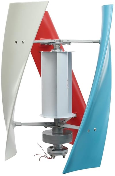 Verticale windturbine - Windgenerator energie - Energie opwekken - Stille werking 30 dB - 53 x 75 cm