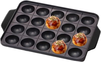 Nonstick Bakplaat Takoyaki Pan voor Aebleskiver en Gevulde Pannenkoeken - 20 Mallen