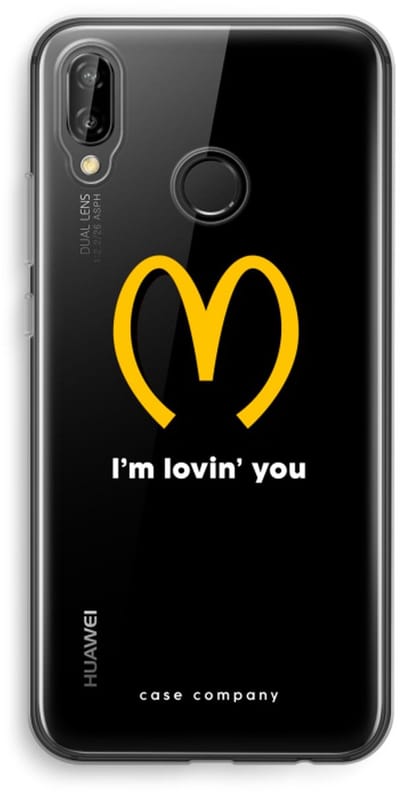 Case Company® - Hoesje geschikt voor Huawei P20 Lite hoesje - I'm lovin' you - Soft Cover Telefoonhoesje - Bescherming aan alle Kanten en Schermrand