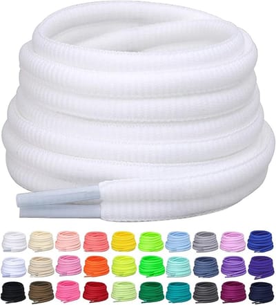 Famanu – Ovale Schoenveters van 6 mm, Halfrond Design, Voor Sneakers, Loopschoenen en Laarzen
