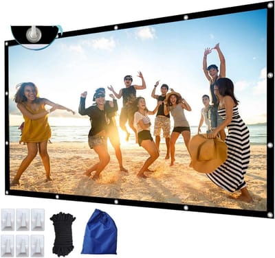 Projectiescherm - Beamer Scherm - Thuisbioscoop Maken - Opvouwbaar en Draagbaar - Tot 300 inch - Wit