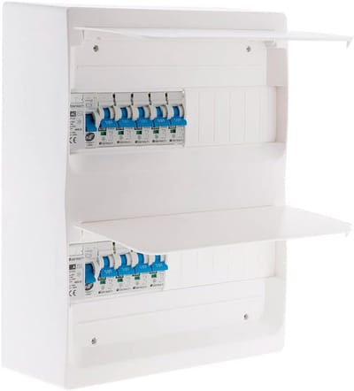 Elektrische Distributiekast 26 Modules - Compl. uitgebreid - 9 Stroomonderbrekers - 2 Aardlekschakelaars - Geschikt voor Groepenkast - Wit