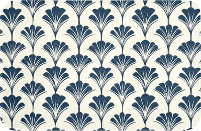 WC mat 60x40 cm - Antislip - Klassiek - Motief - Blauw - Toiletmat - Vloermat - Douchemat - Toilet tapijt - Toiletmatten