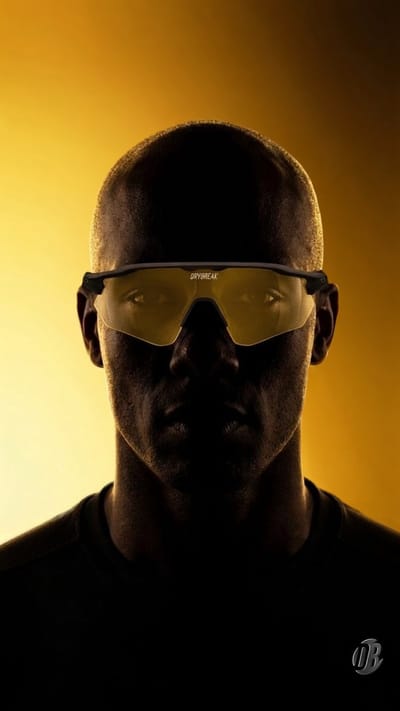 DryBreak Viper Provision - Padelbril met oogbescherming - Gepolariseerd - Impactbestendig - UV400 - Zwart - Lens brons