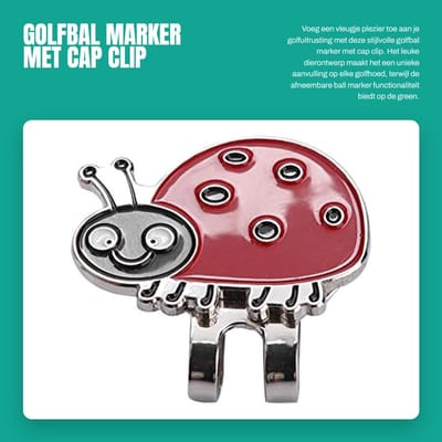 Dailygoods- Golfbal Marker - Leuke Dier Vorm Ontwerp - Cap Clip - Afneembare Bal Marker - Outdoorsport - Hoge Kwaliteit - Golfclip