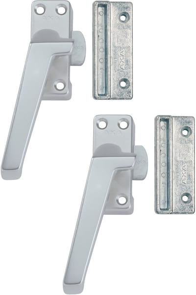AXA Raamsluiting 2 stuks - 3302 - Raamkruk - Niet afsluitbaar - Links naar buiten draaiend - Aluminium
