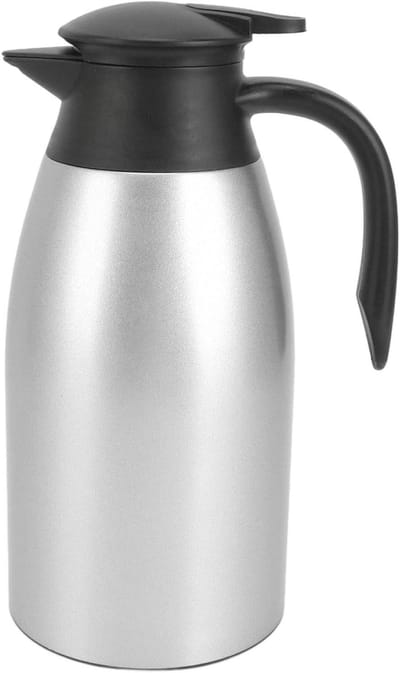Thermische Koffiekaraf - Isolatiekan Waterdispenser - Dranken Warm Houden - Vacuüm Isolatietechnologie - 2 Liter Capaciteit - Zilver