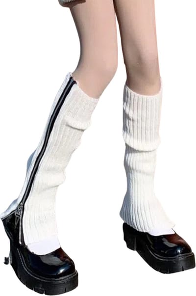 Livano Beenwarmers - Dames - Overknee - Ballet - Wol - Kniekousen - Leg Warmers - Warm - Met Rits - Wit