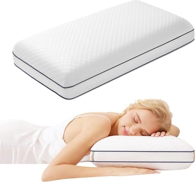 Ergonomisch Traagschuimkussen voor Zijslapers met Koelgel - Ideaal tegen Nek- en Schouderpijn - Afneembare en Wasbare Hoes 70 x 40 x 13 cm