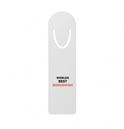 Hacebo® - worlds best bonusmom metalen boekenlegger - de beste bonusmoeder - Moeder cadeautjes - moederdag - verjaardagscadeau - verjaardag - cadeau - geschenk - kado - gift - moeder artikelen Bladwijzer boekenleggers - 12.7 cm x 3.2cm