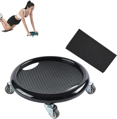Buikspierroller - Core Trainer - Thuis sporten - 360 graden beweging - 28 cm - Zwart