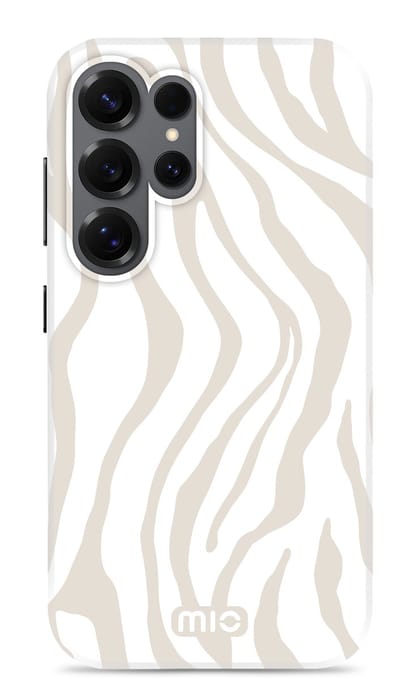 MIO by Mobilize Hoesje | Geschikt voor Samsung Galaxy S25 Ultra | Compatibel met MagSafe / Qi2 | Hard Shell Back Cover | Sandy Zebra