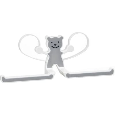 Cartoon Beer Zelfklevend Opbergrek Haarklemmen Houder Wandmontage Meisjes Haarspeld Opbergrek Hoofdband Spelden Organizer grijs
