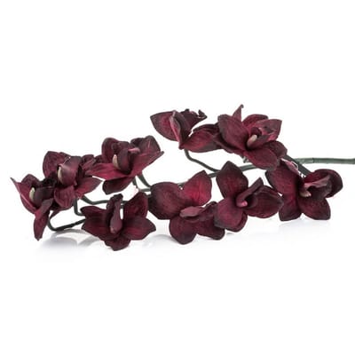 Kunstbloem Aluro Decoratie Bordeaux Orchidee 82 CM