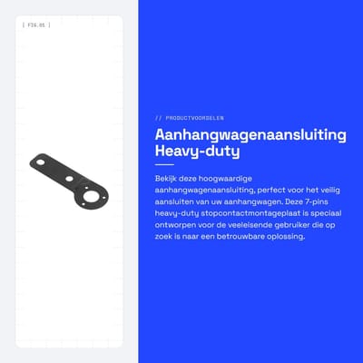 Dailygoods- Aanhangwagenaansluiting Heavy-Duty - Aanhangwagenkabelconnector - Stopcontactbeugel - Trekhaak - Stalen Beugel - Zwart - Aanhangwagenbeugel
