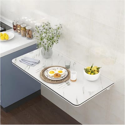 Ruimtebesparende eettafel - Wandtafel opklapbaar - Compact wonen - Veelzijdig en opvouwbaar - 80 x 40 cm