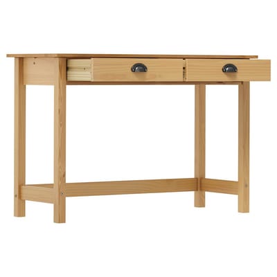 vidaXL - Wandtafel - Hill - 2 - lades - 110x45x74 - cm - massief - grenenhout