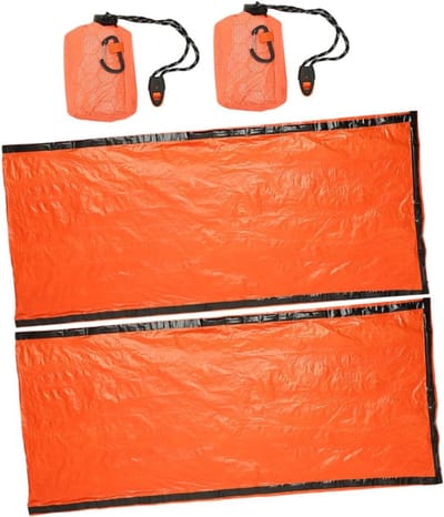 Noodoverlevingsslaapzak - Bivakzak - Kamperen en wandelen - Waterdicht en lichtgewicht - 213 cm - Oranje