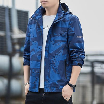 Herenjas Lente Nieuw Outdoor Stormjas Windbreaker Casual Afneembare Jas met Capuchon voor Heren 5XL
