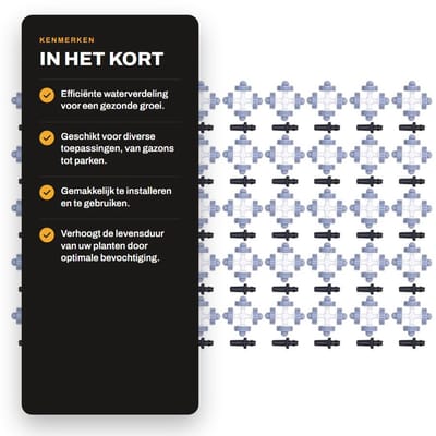 Dailygoods- Verneveling Mondstuk Set van 50 - 4-weg Nozzle - Kunststof - Irrigatie Druppelaar - Kleine Haak - Gewicht 732g