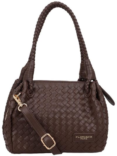 Flora & Co Jody Medium Handtas Dames - Imitatieleer - Donkerbruin