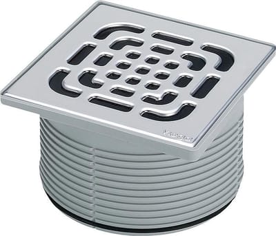 Afvoer Kap - Sifon Deksel - Sanitair Afwerking - Roestvrij Staal Kwaliteit - 150x150mm - Chroom