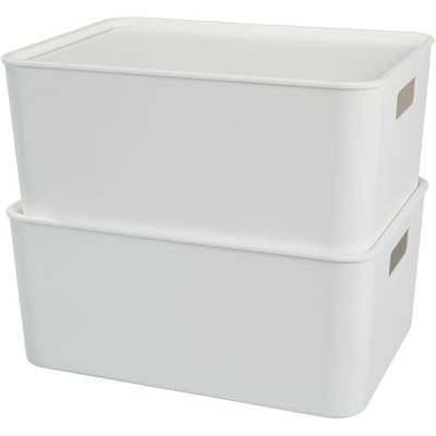 W5 Opbergboxen met deksel 11 L - 2 stuks