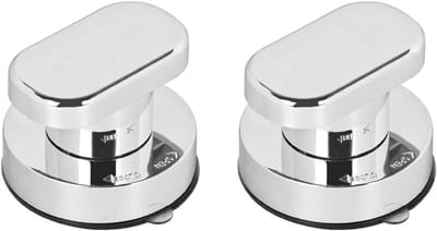 2 Stuks Zuignap Glazen Deurgreep voor Badkamer, Keuken en Koelkast - Ideaal voor Glad Glas en Deuren